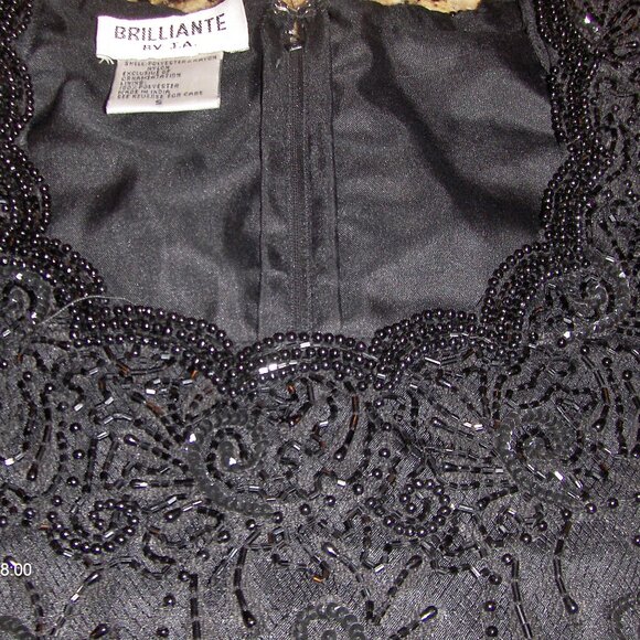 Brilliante By JA Vintage Short Sleeve Beaded Embellished Evening Top - EUC - Picture 11 of 11
